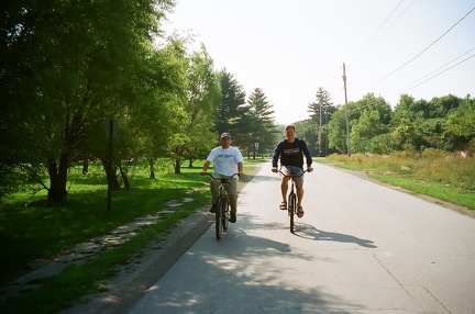 Doug and Ash on Bikes
